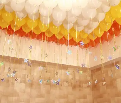 1pc 50cm Ribbon 10 Pieces Stars Silver For Wedding Birthday Party