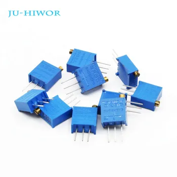 

10pcs 3296 Potentiometer 3296W Trimming Potentiometer Variable Blue Resistor 500 1K 2K 5K 10K 20K 50K 100K 200K 500K 1M Ohm
