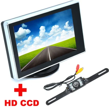

Color LCD Car Monitor With 7LED Car CCD Rearview Rear View Camera backup Camera 2 in 1 Auto Parking Assistance system