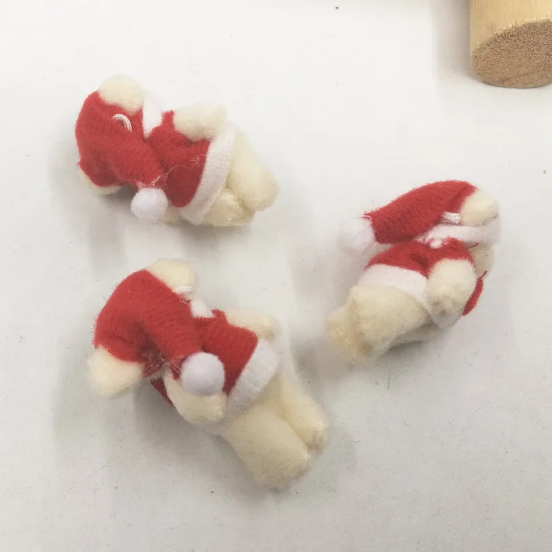 Mini Jointed Christmas Bear Dolls Cute Small Cartoon Joint Teddy Bear Dolls Keg Bag Phone Pendants Promotional Gift 4.5cm 100pcslot (2)