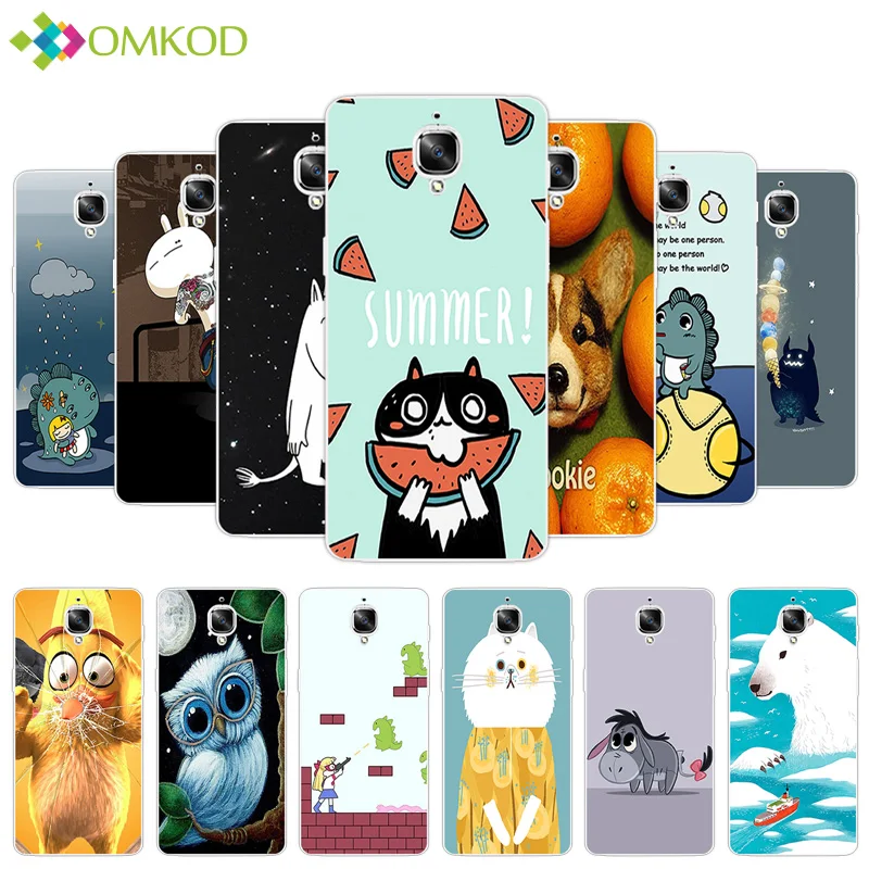 

For One Plus 3 3T Three One plus3 oneplus3 1+3 3T Black Back Matte Cover TPU Silicone Cute Hippo Case for One Plus 3 3T Fundas