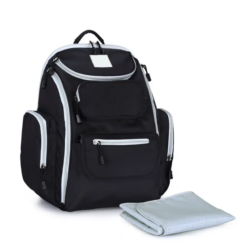 

Mummy Dad Maternity Nappy Diaper Bag Baby Nursing Large Capacity Travel Backpack with Changing Mat Wet Case