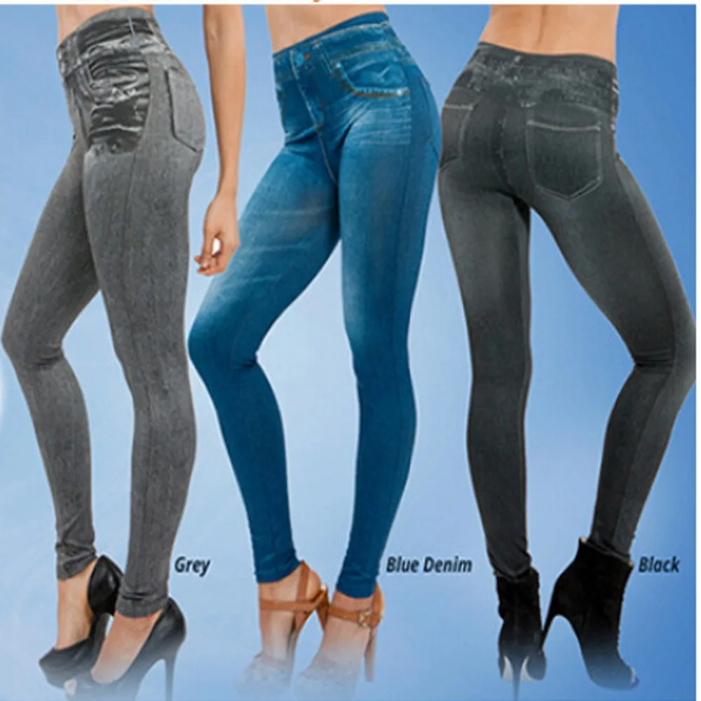 

Seoul Fashion Women Leggings Pocket short velvet tunic imitation jeans leggings seamless leggings Clothing Sporting Leggings