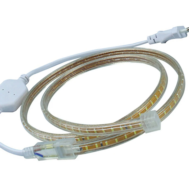 LAIMAIK SMD 3014 Светодиодная лента AC220V 120led/M IP67 водонепроницаемая светодиодная + вилка