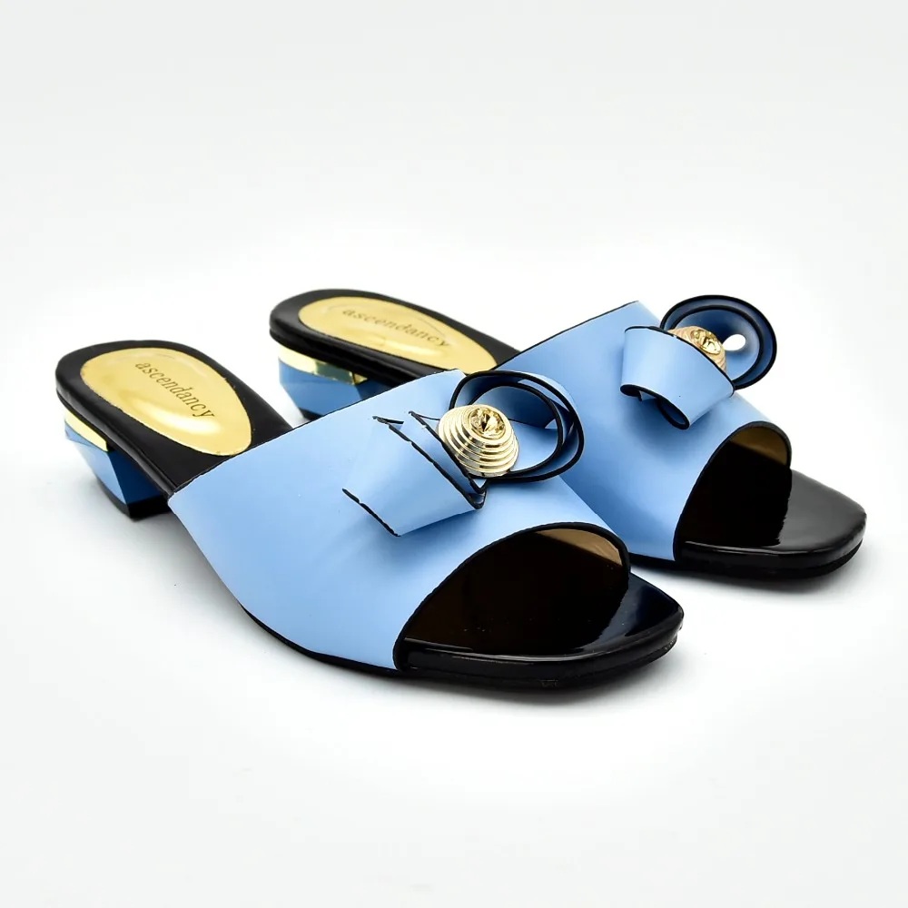 

Sky blue low heel 1.5 inches heel fashion new summer slippers shoes lady sandal shoes size 38 to 42 free shipping SS007-2