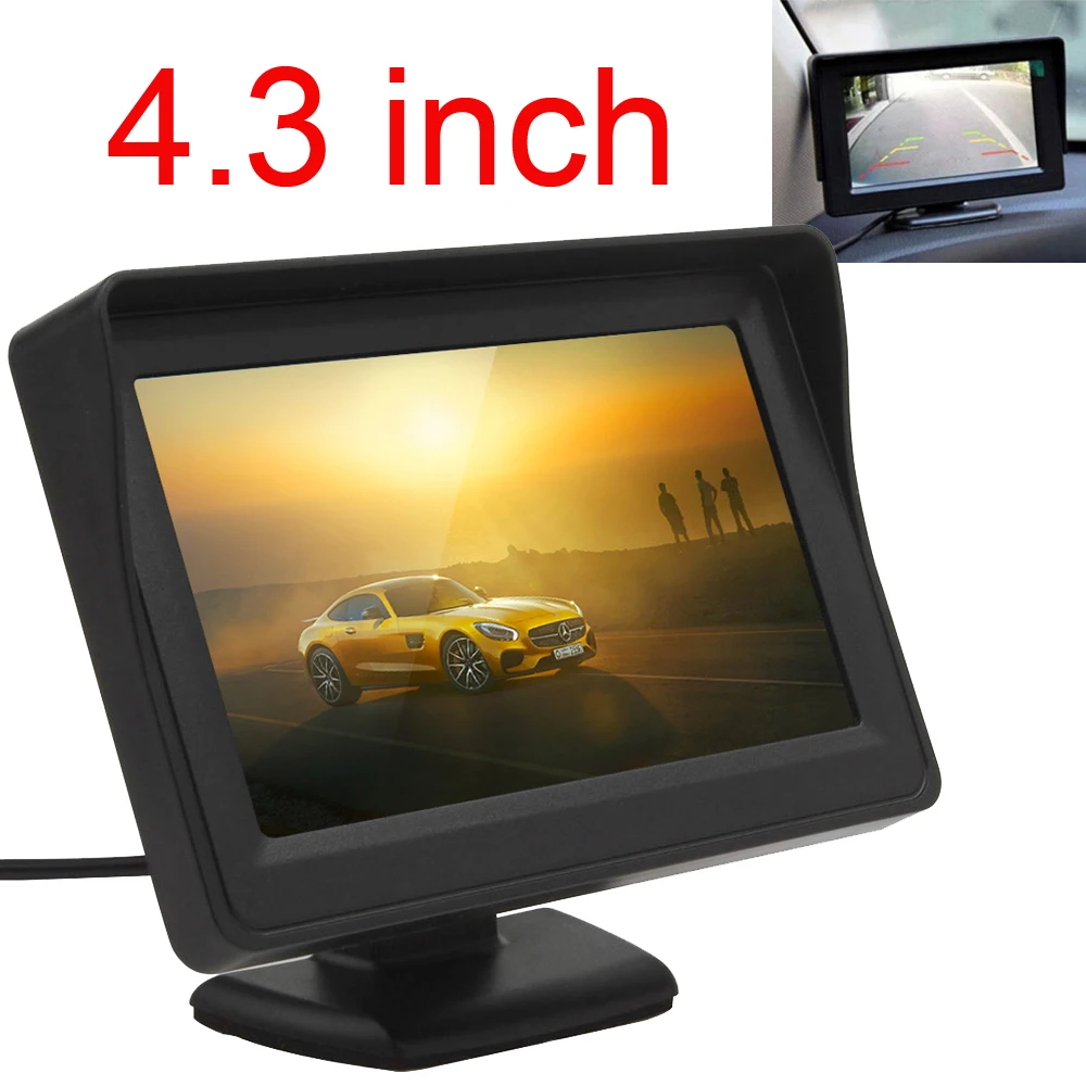 12V / 24V 4,3 zoll TFT LCD Parkplatz Rückfahr Monitor Auto Rück Backup Monitor 2 Video eingang Fit für Reverse Kamera DVD 12V / 24V 4,3 zoll TFT LCD Parkplatz Rückfahr Monitor Auto Rück Backup Monitor 2 Video eingang Fit für Reverse Kamera DVD