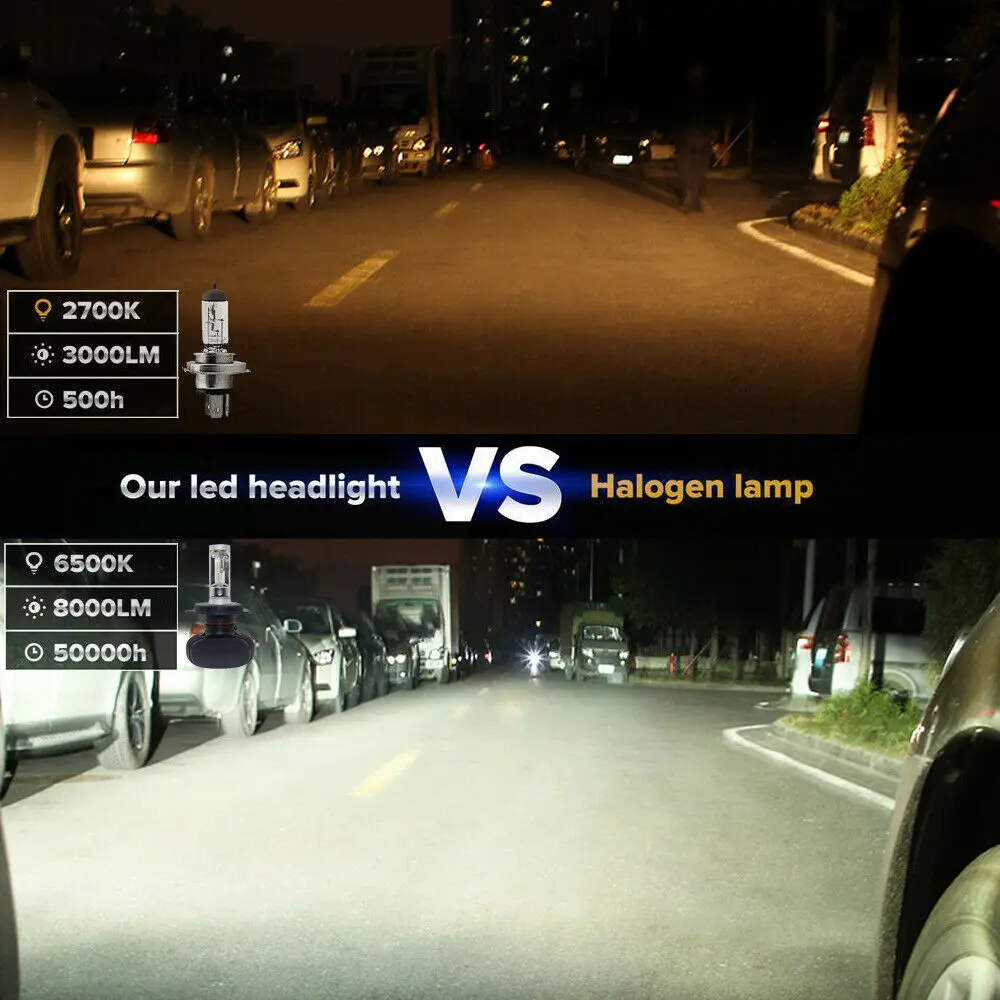 2 шт. H4 CREE светодиодный фонарь для автомобиля 9003 HB2 180 Вт 6500 к Замена Hi/Lo луч лампы