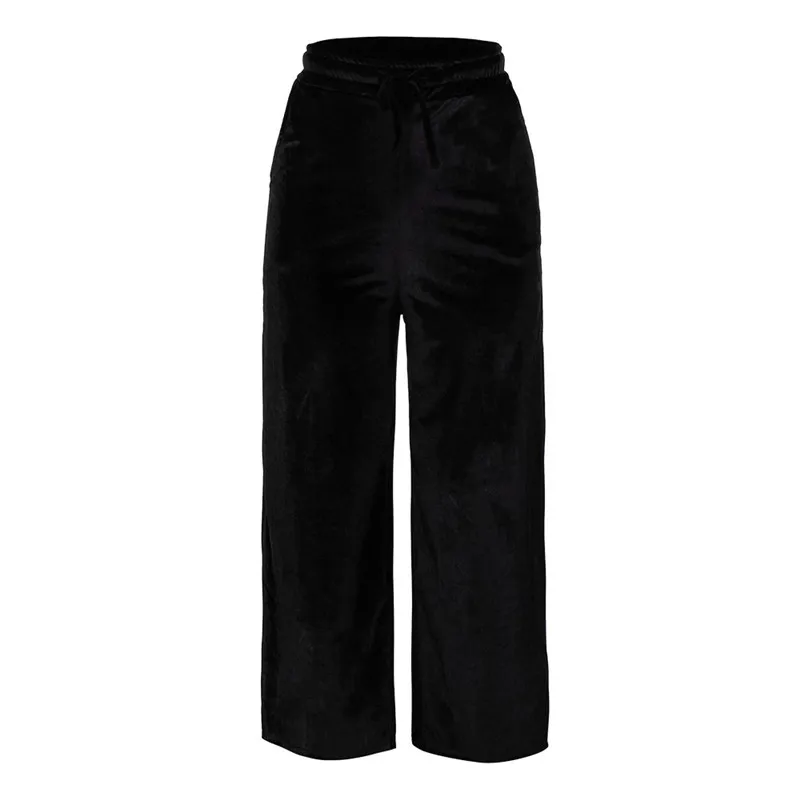 

Fahion Women Gold Velvet Pants Loose Wide Leg Trousers Wide-legged Causal Pant D4