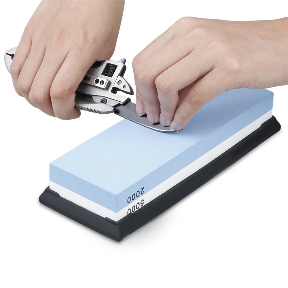 GRINDER 2000/5000 Grit Combination Corundum Whetstone Knife Sharpening