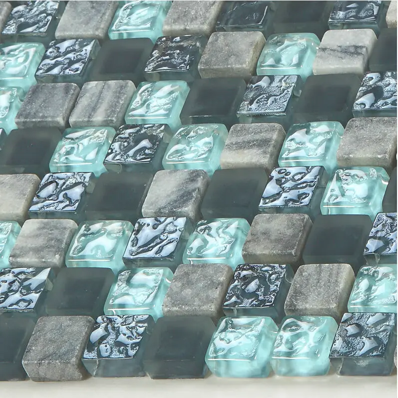 Us 239 0 Luxury Lake Green Plated Wooden Grey Marble Mosaic Tile Kitchen Backsplash Wall Bathroom Tv 3d In Wallpapers From Home