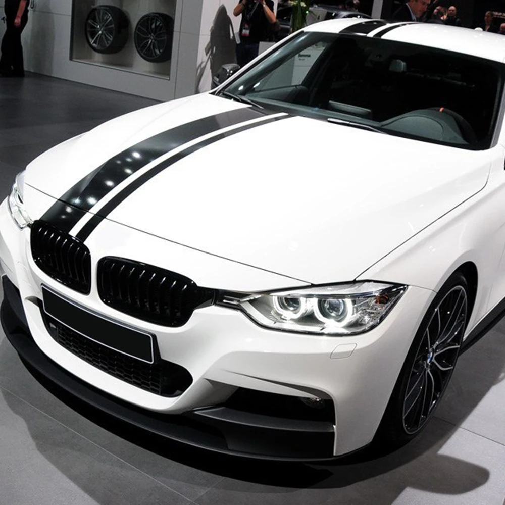 

M Performance Car Hood Roof Rear Bonnet Stripes Vinyl Decal Sticker for BMW f30 f10 f20 f31 f01 f11 f25 g30 g11 e39 e60 e90 e46