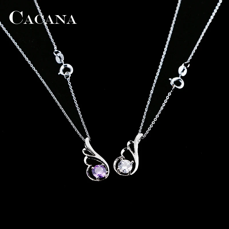 CACANA Pendant Necklaces For Women Trendy Delicate Gift Fashion Design Metal Link Chain Long Necklace Hot Wholesale N87