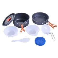 camping tableware picnic set travel tableware outdoor cooking set camping cookware hiking utenils cutlery for 2-3 persons