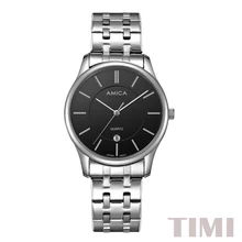 AMICA Роскошные Брендовые мужские s новые модные полностью Стальные кварцевые часы мужские наручные часы для влюбленных мужские часы A10