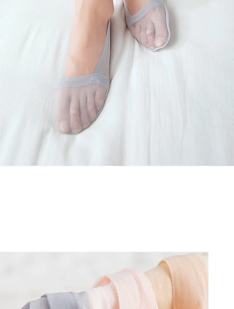 Весенне-летние новые ультратонкие дышащие женские носки-башмачки с сеткой и кружевом Нескользящие силиконовые Хлопковые женские невидимые носки-башмачки