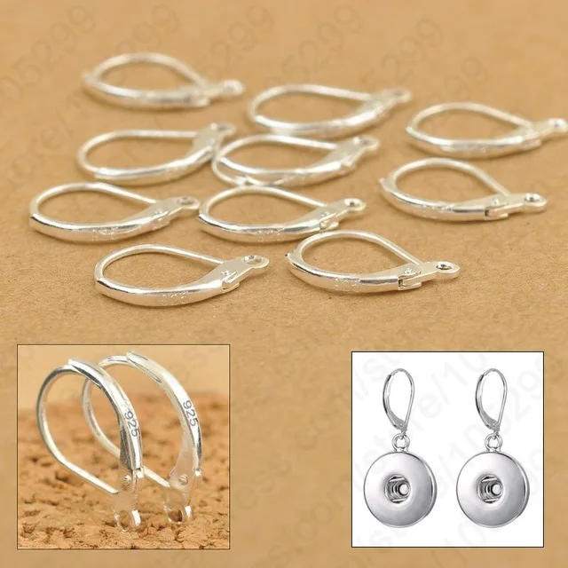 50pcs .925 Sterling Silver LEVERBACK French Hook Earwire Earring Findings DIY 