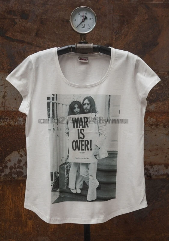 

john lennon yoko ono war is over Women T-shirt