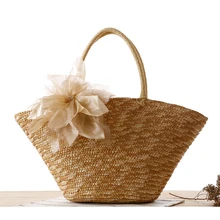 Новое поступление женские модные сумки плетеная солома с аппликацией Сумочка богемная пляжная сумка женская хозяйственная сумка