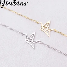 Yiustar Модные украшения Grace полые оригами кран браслет для Для женщин birthaday подарок SL021