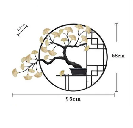 Китайский кованого железа приветственный сосновый дзен украшения на стену дерево украшения ремесла дома гостиной диван фон Фреска