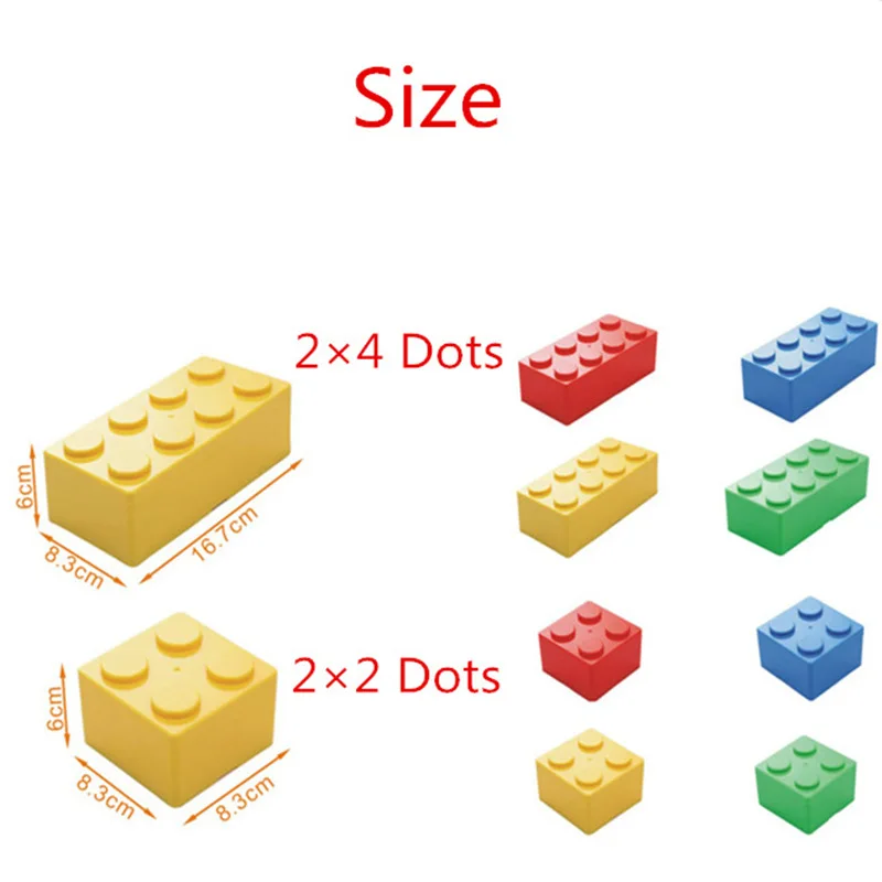 single sale building blocks shapes plastic box saving space storage box Educational Anime toys  for gift