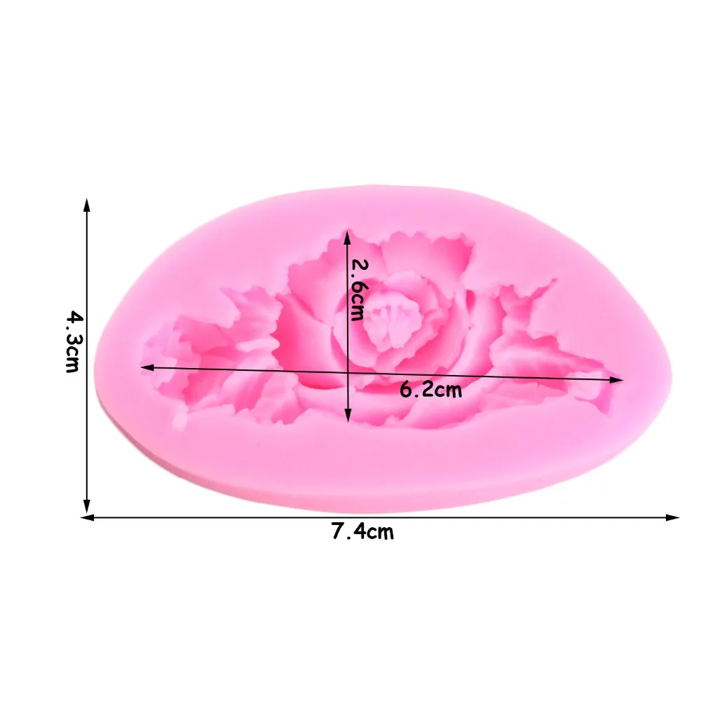 DIY силиконовая форма в виде цветка розы Sugarcraft украшения торта инструменты помадка Шоколадные конфеты торт выпечки Плесень смолы глины формы