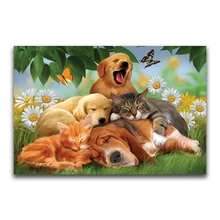 5d пользовательские Алмазная мозаика Собака Вышивка крестиком Рождество Санта Клаус Снеговик hibah домашний декор diy pintura Алмазная мозаика Круз