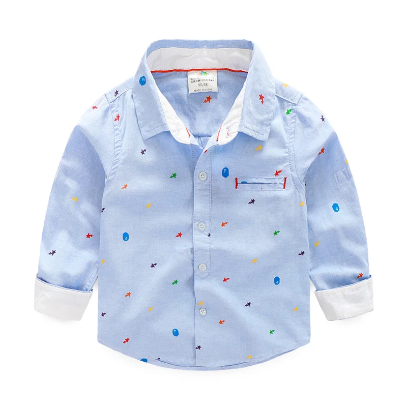 Baby boy shirt spring autumn child casual long sleeve tops boy Casual