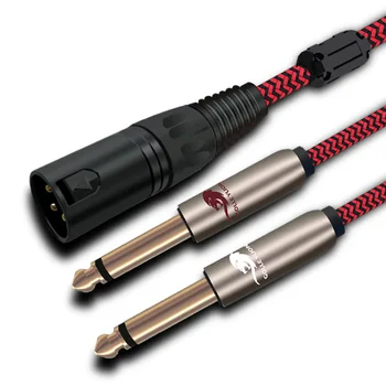 

Dual 1/4'' Mono TS 6.35mm Male to XLR Male Audio Cable Mixer Console Amplifier Home Theater Devices 2x 6.35mm Wire 1m 2m 3m 5m