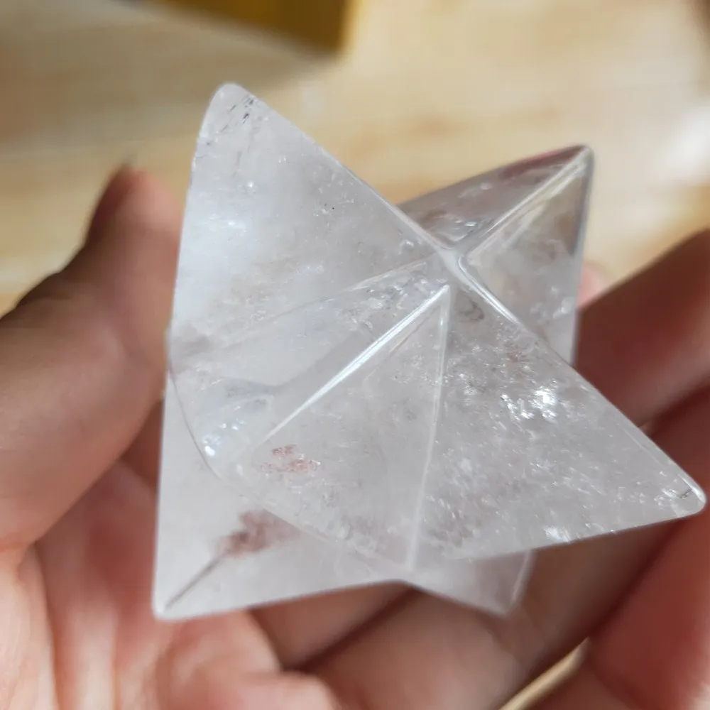 5 см Натуральный прозрачный кристалл Merkabah маятниковые кристаллические камни Merkaba