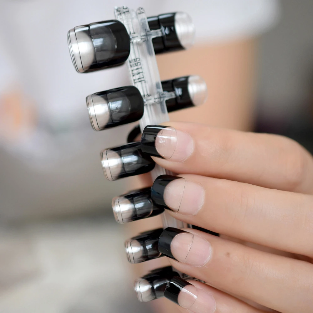 Uv Shiny Black Clear Fake French Nail Tips Manicure Half Nails Tips Transparent Square French Nails Diy Nail Extension Tips False Nails Aliexpress Uv Shiny Black Clear Fake French Nail Tips Manicure Half Nails Tips Transparent Square French Nails Diy Nail Extension Tips False Nails Aliexpress