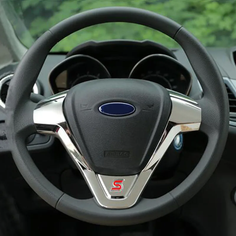 Steering Wheel Moulding Frame Cover Trims Kit for 2015-18 Ford F150 Accessories