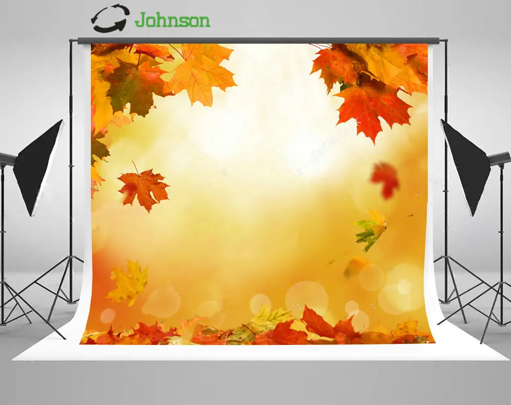 

Autumn Leaves Bokeh photo backdrop polyester or Vinyl cloth High quality Computer print wall Background