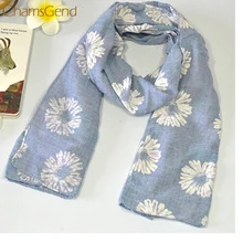 Модные Wniter шарфы для девушек для детей ясельного возраста Подсолнух узор шарф Элегантные благородные
