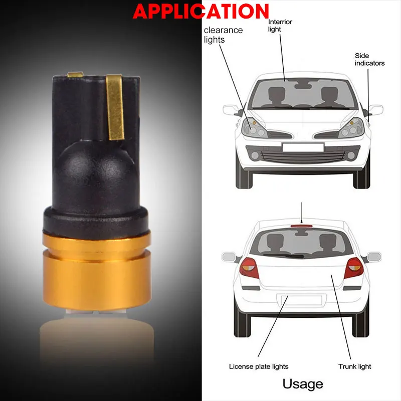 2шт T10 W5W светодиодный Canbus лампы 168 194 парковочные фары автомобиля для VW Golf 4 5 6 7 Passat