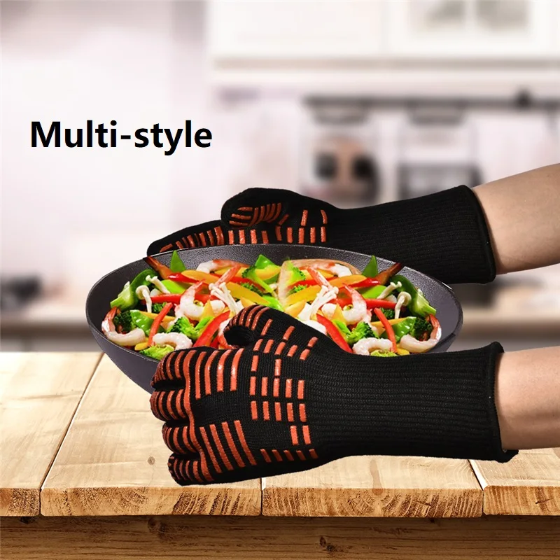 

1pcs Microwave Oven Gloves High Temperature Resistance Non-slip Oven Mitts Heat Insulation Kitchen Cooking Grilling Gloves