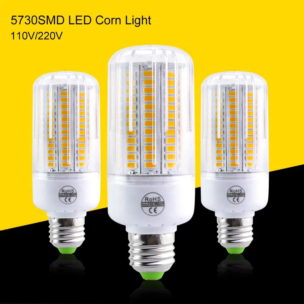 Goedkoop LED Light Corn E27 Led lampen 220 V 5730 Chip energiebesparende Cooling Lamp Voor Huis Slaapkamer Decor Verlichting Wit Warm wit