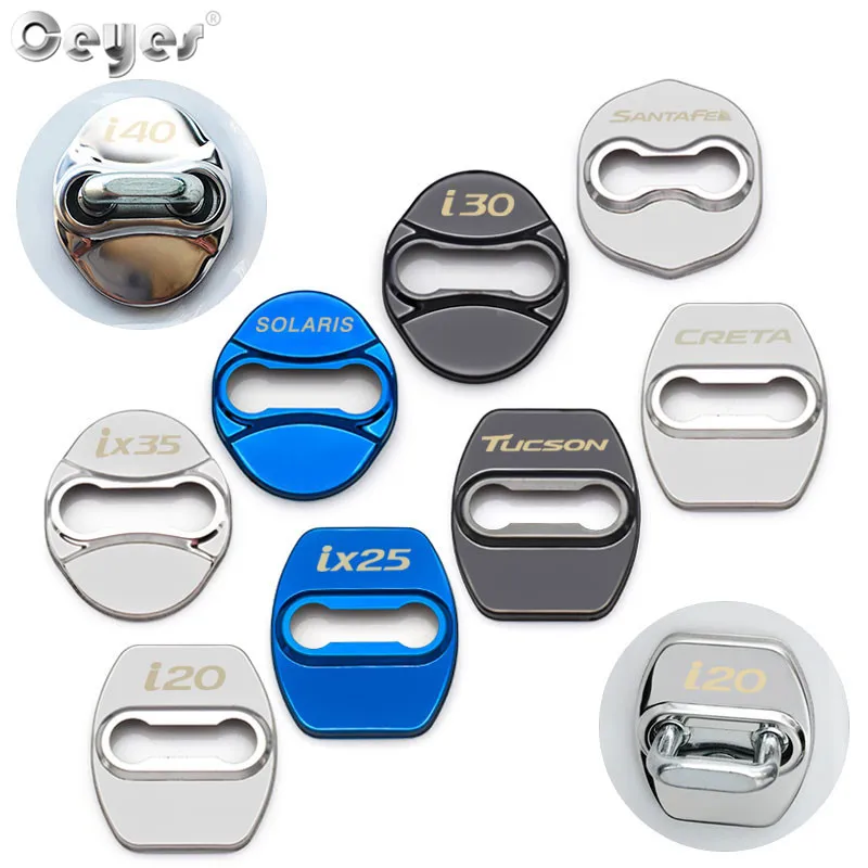 

Ceyes Car Styling Auto Cover Case For Hyundai Tucson Solaris Ix35 I20 I30 I40 Creta Santa fe Emblem Accessories Car-Styling 4pcs