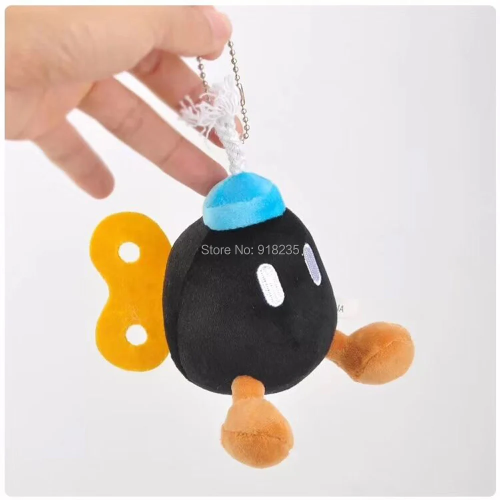 10/лот Super Mario Bros 10 см Черный Красный BOB-OMB приведение бу брелок-Плюшевая Кукла Мягкие подарочные мягкие игрушки