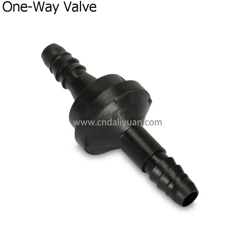 ID8 black one-way valve non-return valve plastic one way air pump vacuum check check valve For car 2pcs a lot