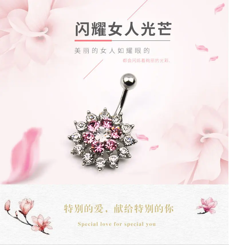 personalized fashion navel nail / navel buckle / navel ring medical