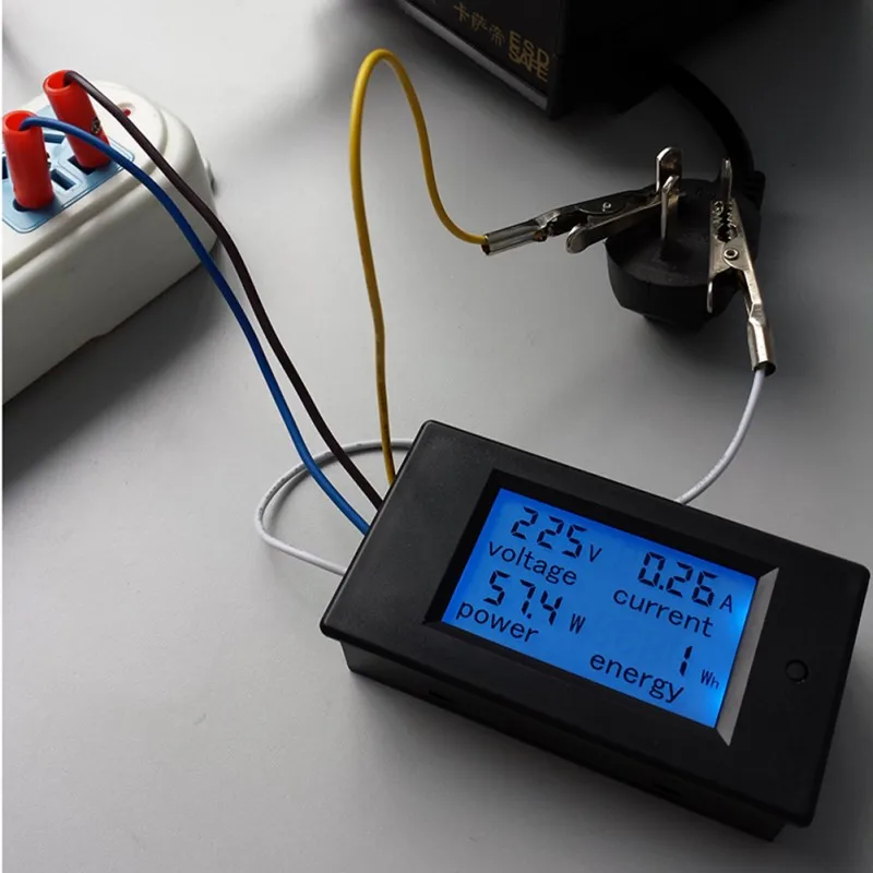 1 шт. полезный 1 шт. AC 80-260 в ЖК-цифровой 20A вольт ватт измеритель мощности Амперметр Вольтметр