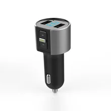 FM Transmitter Auledio Wireless In-Car Bluetooth Hands Free Car Kit Radio Adapter with 3.4A Car Charger Support USB Flash Driver