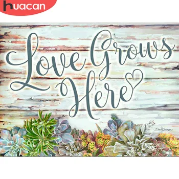 

HUACAN Diamond Embroidery On Photo 5D Diamond Painting Full Square Diamond Mosaic Cartoon Rhinestones Pictures Home Decoration