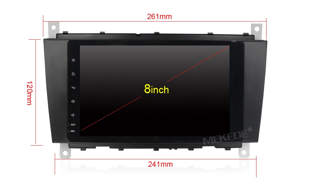 Best PX5 Android 8.0 Car Radio GPS Navigation for Mercedes Benz C Class W203 2004-2007 c200 C230 C240 C320 C350 CLK W209 2005 player 9