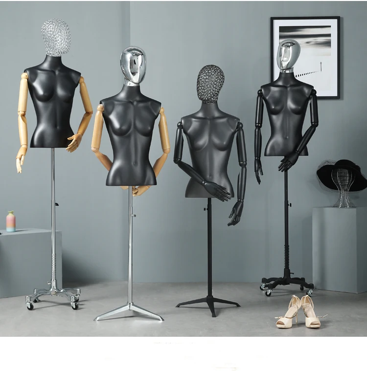 Newest Fashionable Half Body Female Mannequin With Base Factory Direct