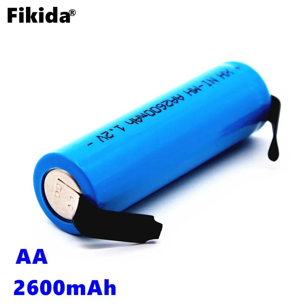 Новая аккумуляторная батарея 1 2 V AA 2600 mah 2A Ni-MH с соединением pin паяльный лист