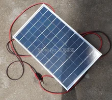 10Watt Polycrystalline Solar Panel+3M Cable Crocodile Clip For 12V Car/Boat/Motor Battery Solar Charger 2pcs/lot Free Shipping