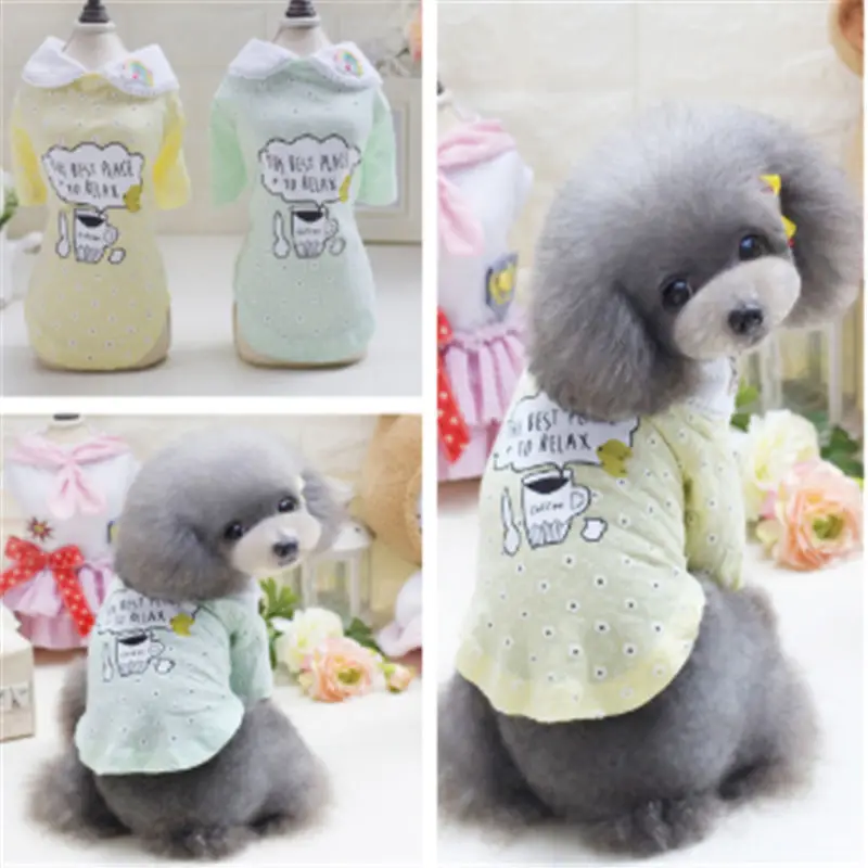 

2019 Small Fashion Cute Dog Pet Vest Puppy Cotton T Shirt Ropa Verano Para Perros Pet Cat Dog Clothes Summer