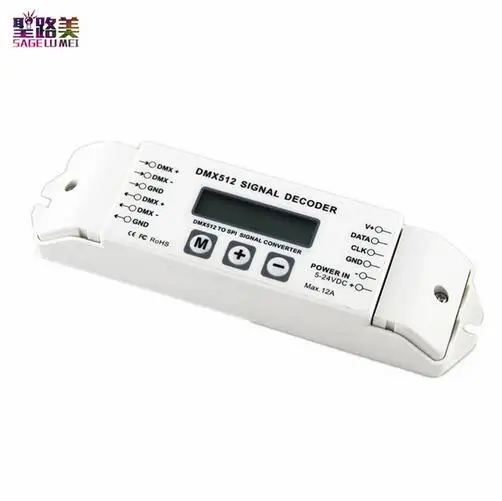 

BC-820 DC5V-24V DMX to SPI Signal Decoder convertor DMX512 Controller for LPD6803 8806 WS2811/ 2801 WS2812B 9813 led pixel light